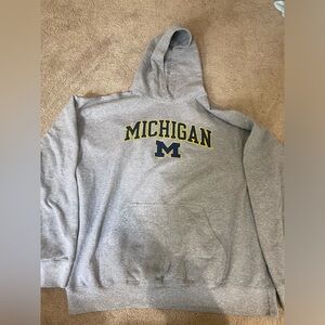 michigan grey hoodie